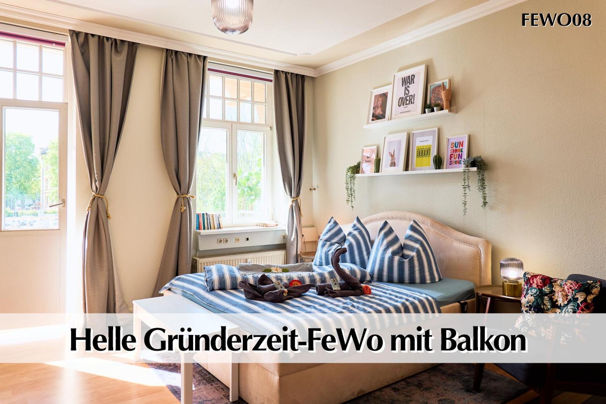 12 Fewos Im Jugendstilhaus Mit Aufzug, Terrasse, Kingsize-Bett, Smart-Tv, Etc Erfurt Luaran gambar