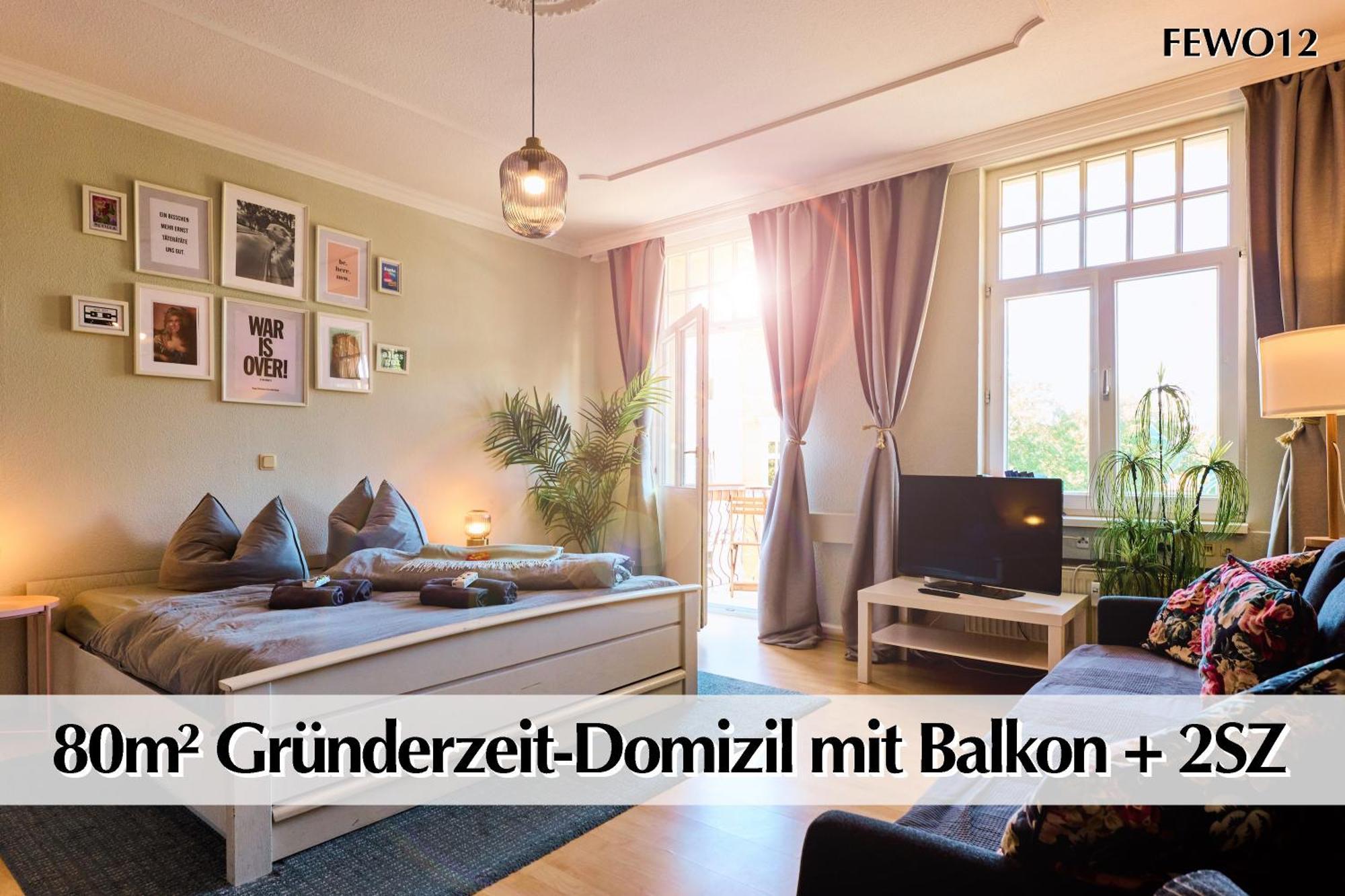 12 Fewos Im Jugendstilhaus Mit Aufzug, Terrasse, Kingsize-Bett, Smart-Tv, Etc Erfurt Luaran gambar
