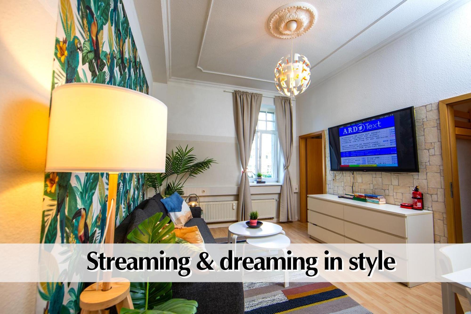 12 Fewos Im Jugendstilhaus Mit Aufzug, Terrasse, Kingsize-Bett, Smart-Tv, Etc Erfurt Bilik gambar