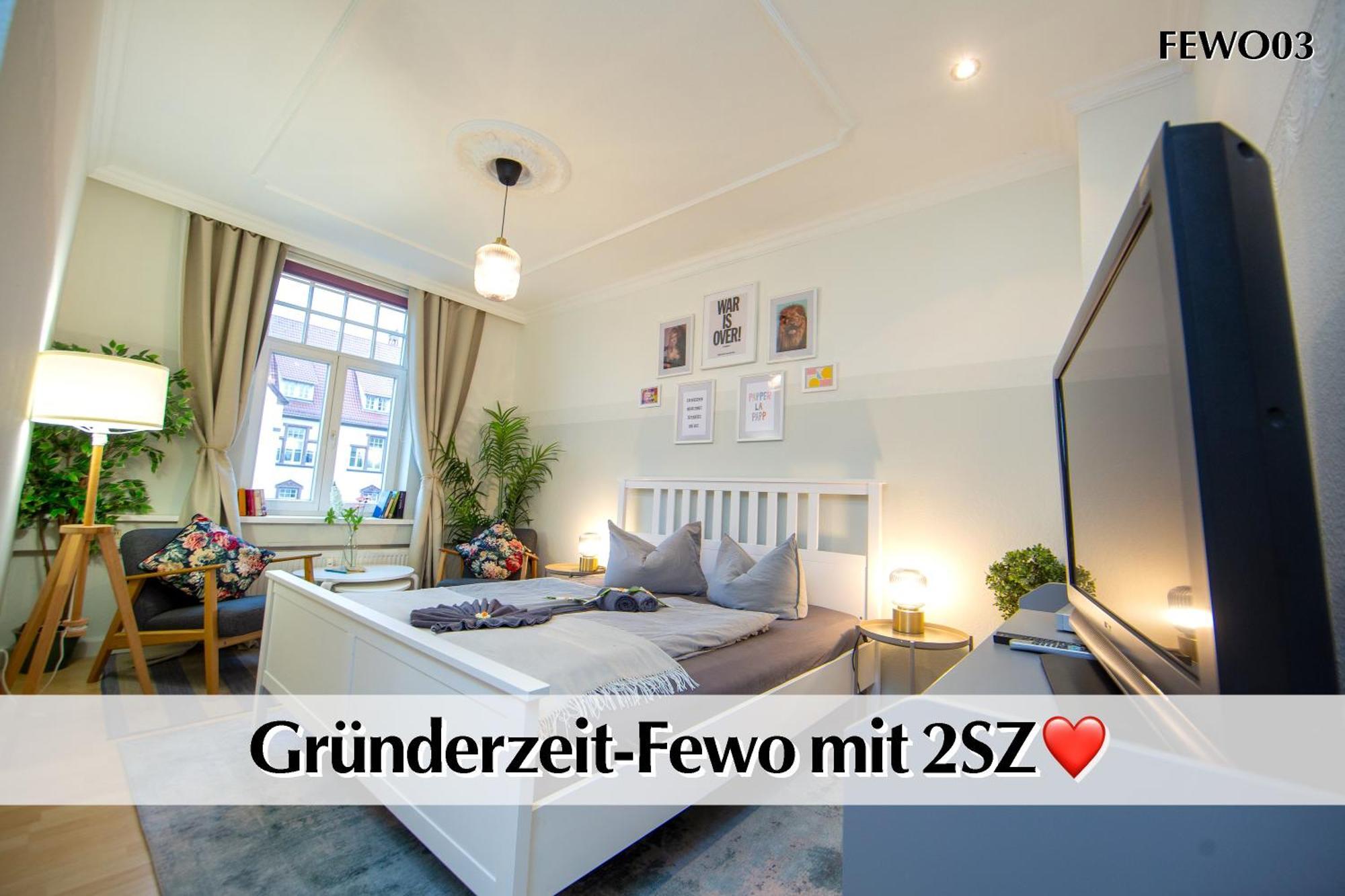 12 Fewos Im Jugendstilhaus Mit Aufzug, Terrasse, Kingsize-Bett, Smart-Tv, Etc Erfurt Luaran gambar